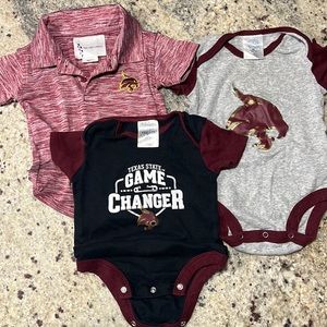 Texas State onesies. No stains.